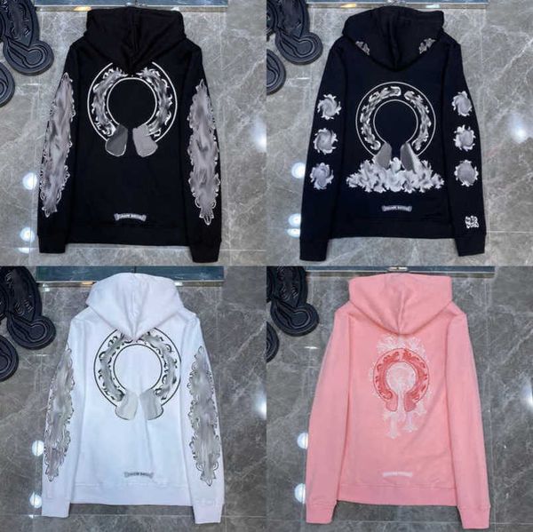jackets mens fashion luxury sweatshirts designer hoodies men women zipper cross scroll simple hooded sweater pullover hoodie casual coat ja, Black;brown
